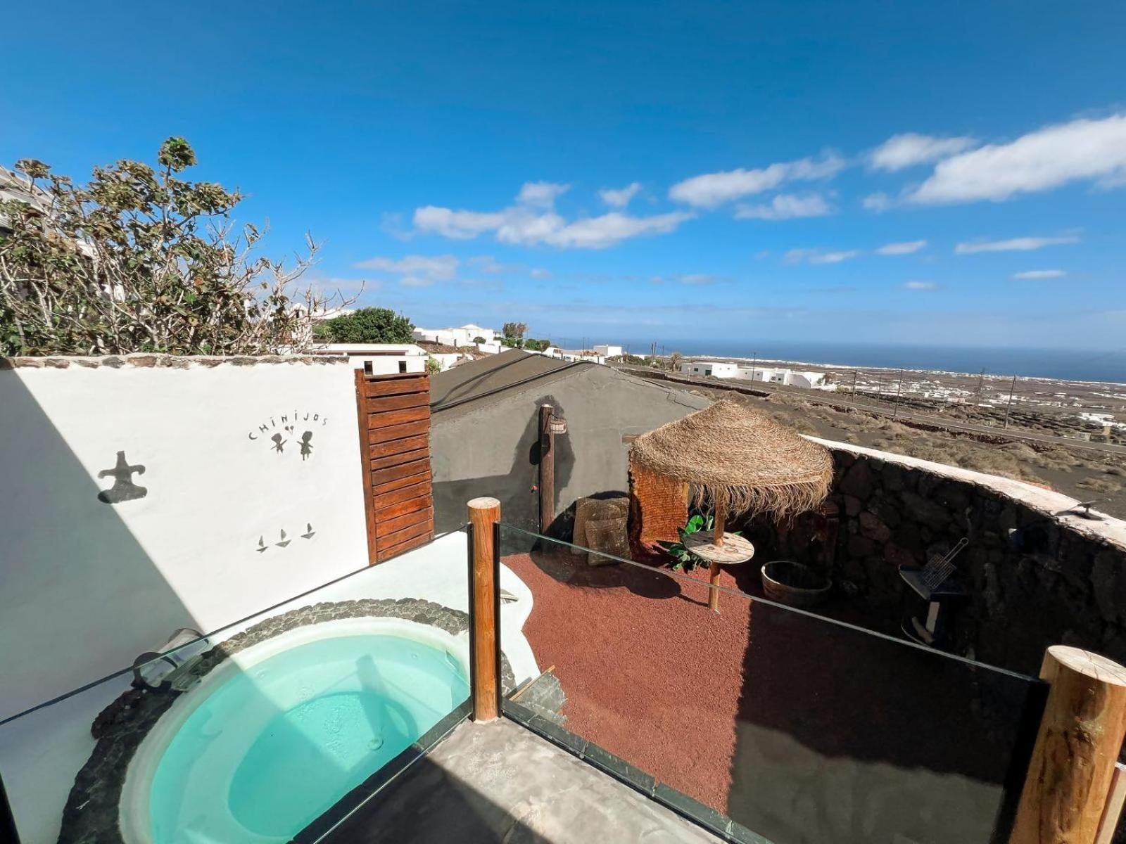 Casita Mis Chinijos Con Jacuzzi O Minipiscina Lägenhet La Asomada  Exteriör bild